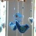 Mobile with baby birds, bird house. Blues. Nursery decor. Ready to ship. An original design by Patchwork Pawprint.