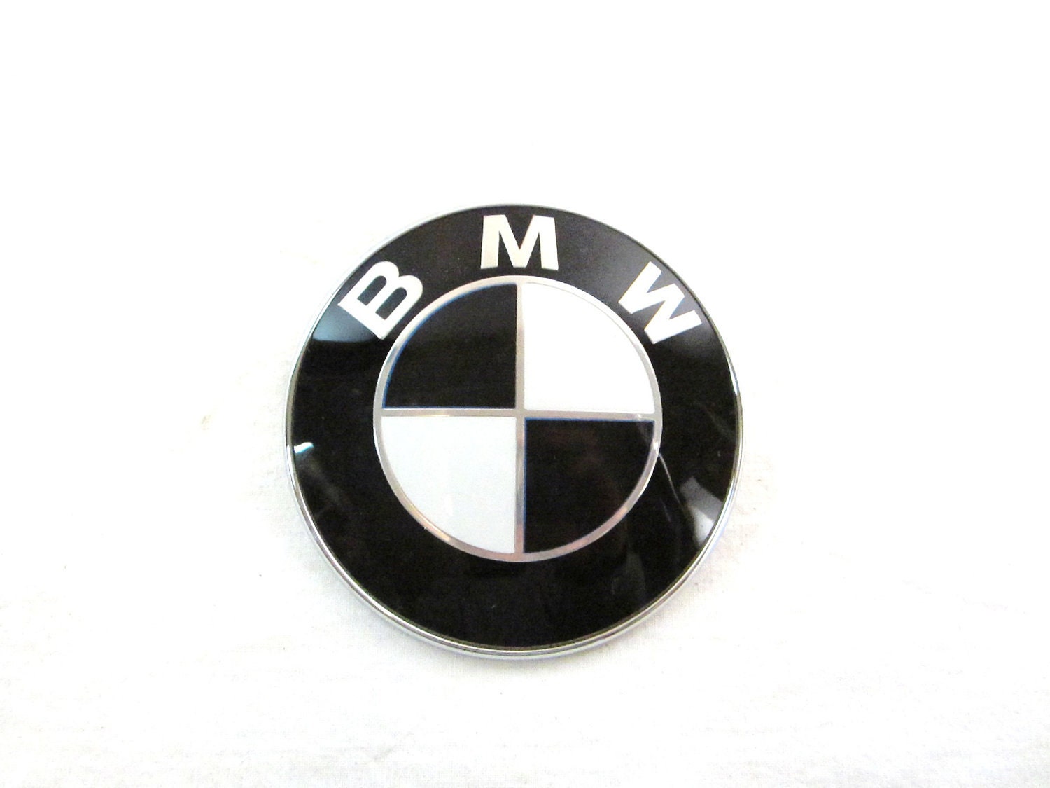 Vintage BMW Auto Emblem Black and White by