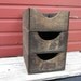 Antique Stacking Wood Bins for Papers or Organizer Home Made Folk Scrap Wood Bins Farm Fresh Set of 3