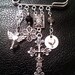 Silver Gothic Kilt Pin with Crystal Angel, Gothic Cross Rock Gothic OOAK