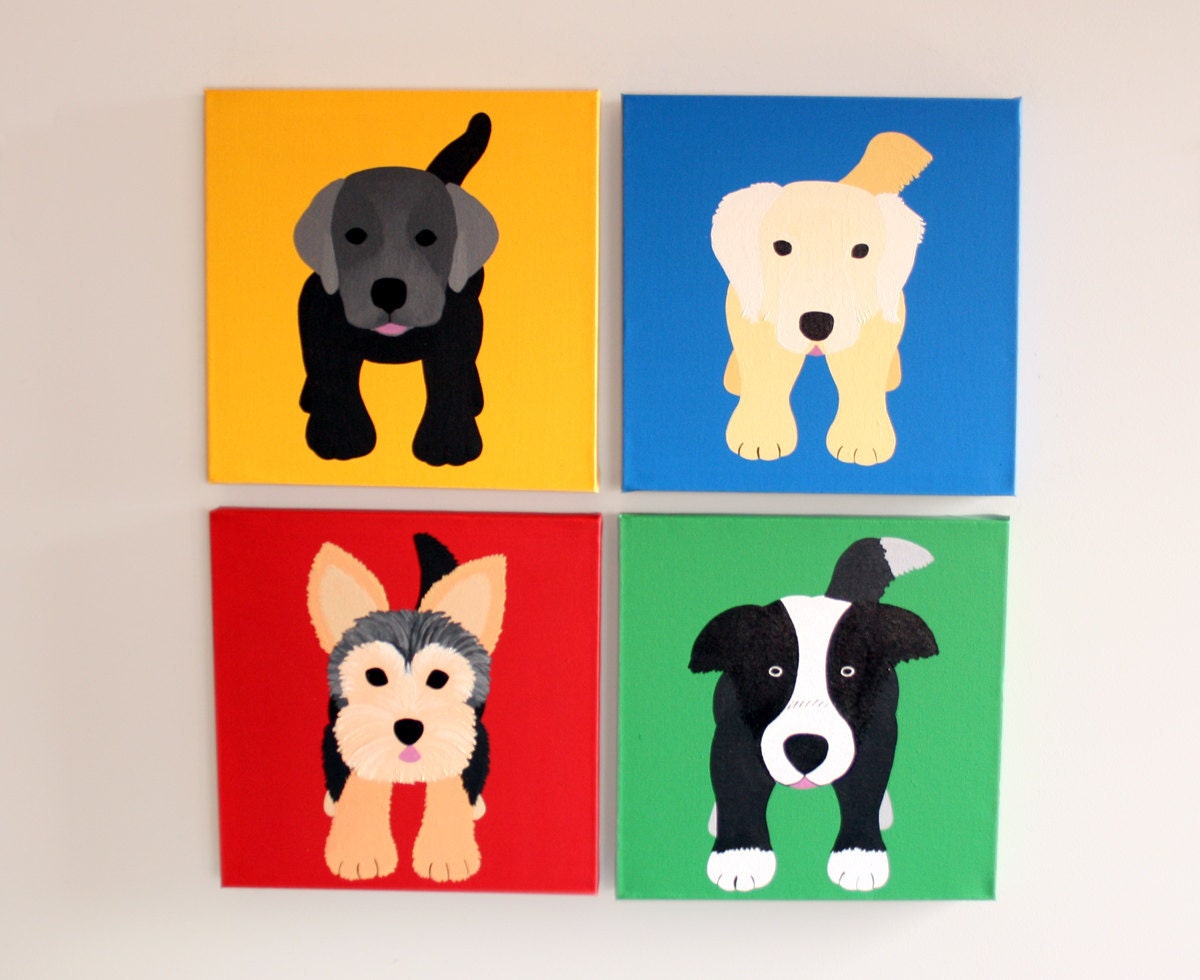 Items Similar To Dog Art For Kids Art For Children Nursery Art Baby