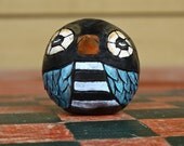 OWL -  folk art primitive clay sculpture with antique finish for home decor