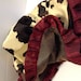 Western Baby Blanket Cow Print and Brown With Red Ruffle