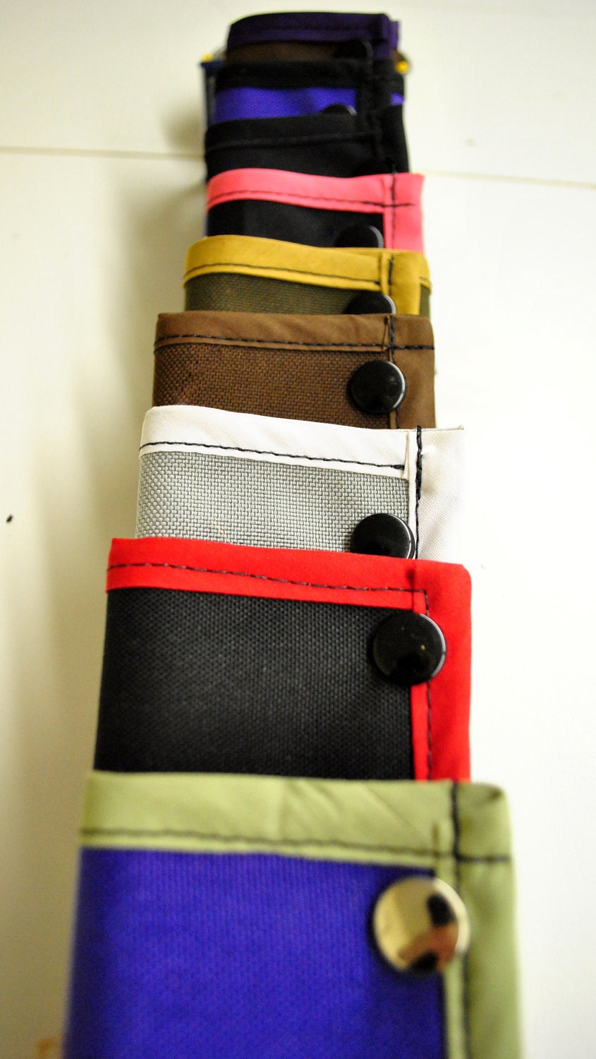 Trifold Cordura Snap Wallet, Custom colors