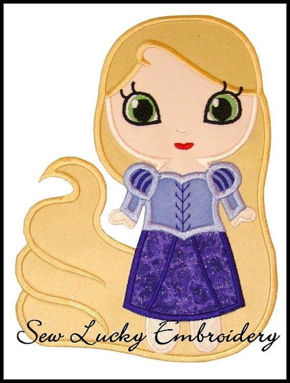 Rapunzel Applique Embroidery Patch - Ready to Ship