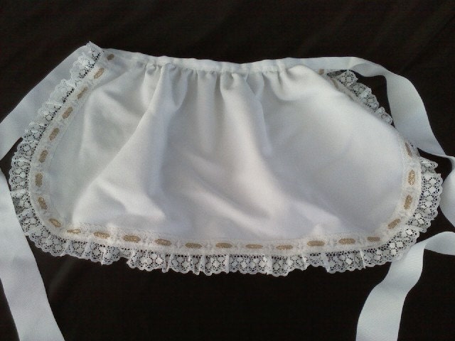 Vintage French Maid Formal Apron Sexy White By VintageAp