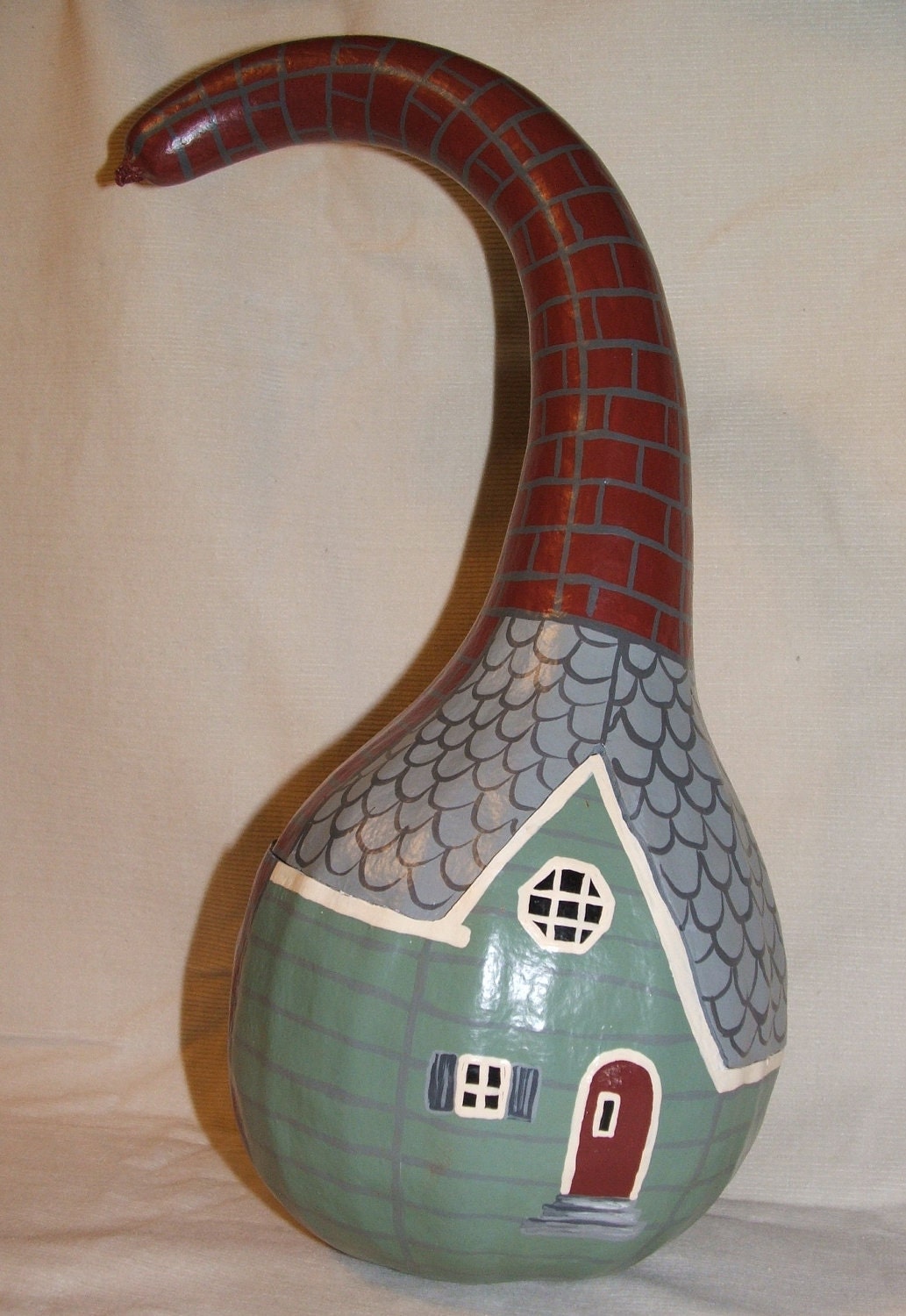 Gourd art - Sage House, "The Gourdons of Gourdonville"