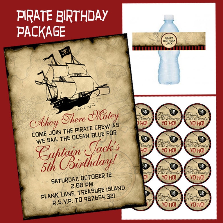 Pirate Birthday Party Package Printables