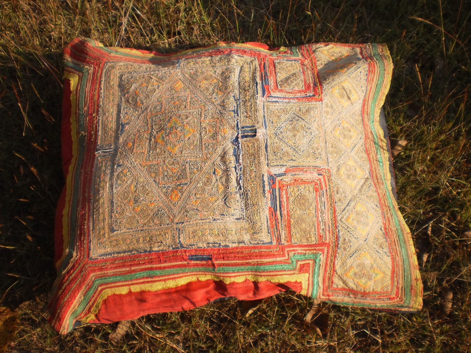 Hmong Hilltribe Vintage Upcycled HandMade Cushion Cover
