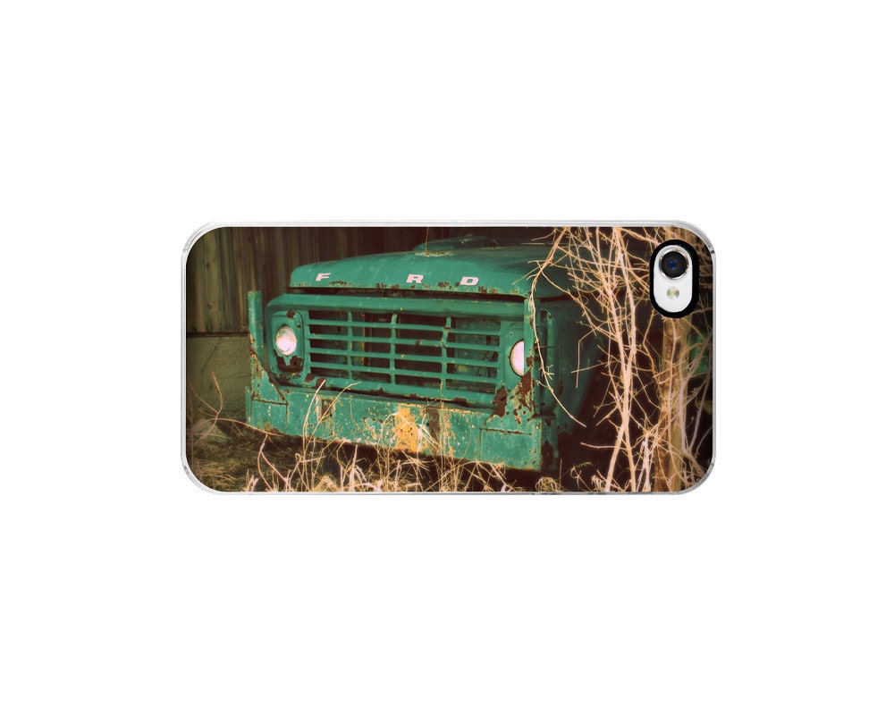 iPhone Case Ford Truck iPhone 4 iPhone 4s Vintage Retro Aqua Green Truck Barn Country Masculine Unisex Gift for him