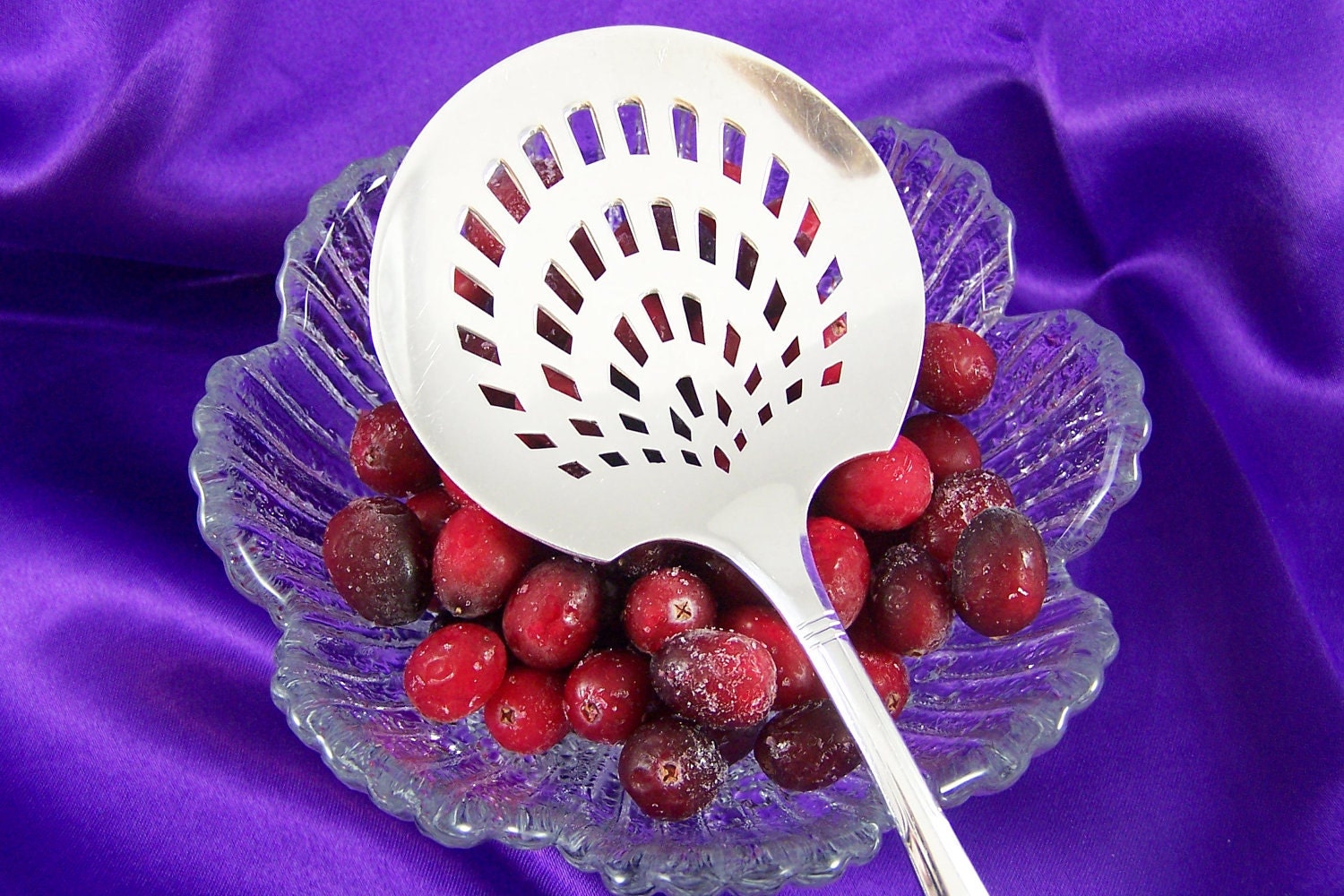 free usa shipping - TOMATO - CRANBERRY Sauce SERVER -  Vintage Silverplate - Reverie by Nobility - Holidays - Weddings - Under 20
