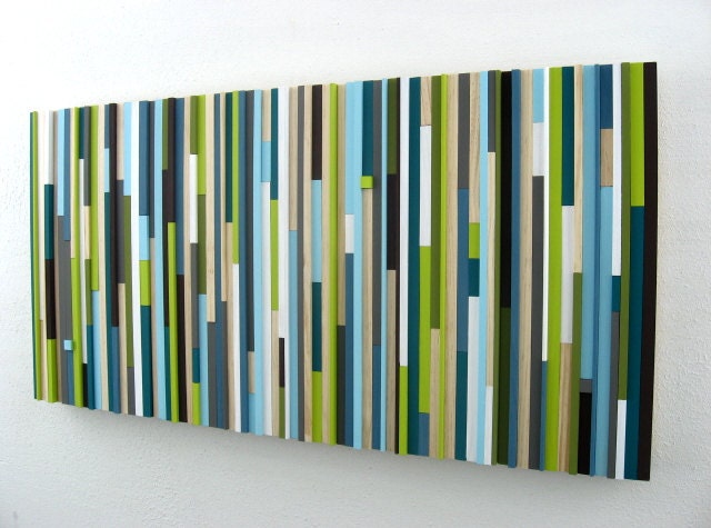 Modern Wood Sculpture Wall Art