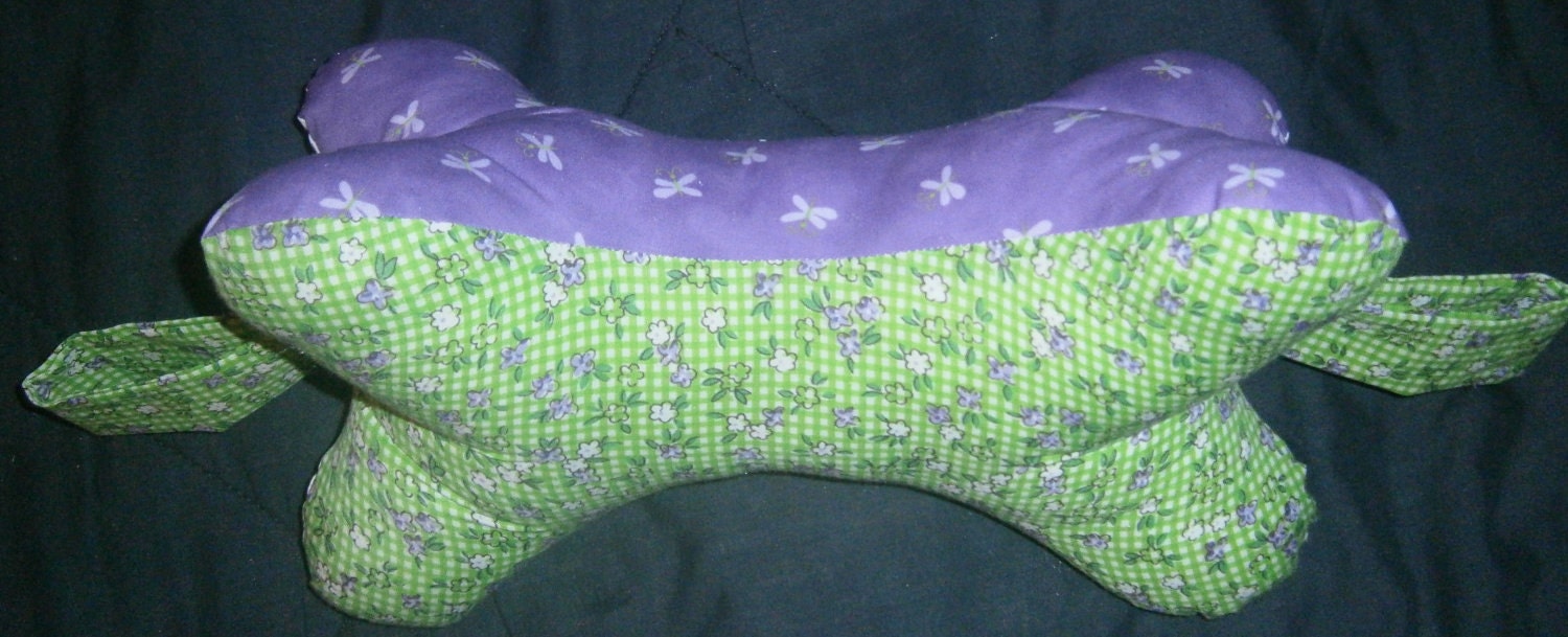 Purple and Green Dog-Bone Shaped Neck Pillow