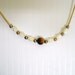 Vintage Necklace - Natural Mother of Pearl Beads - Tiger Eye Bead - Lightweight - Collectible