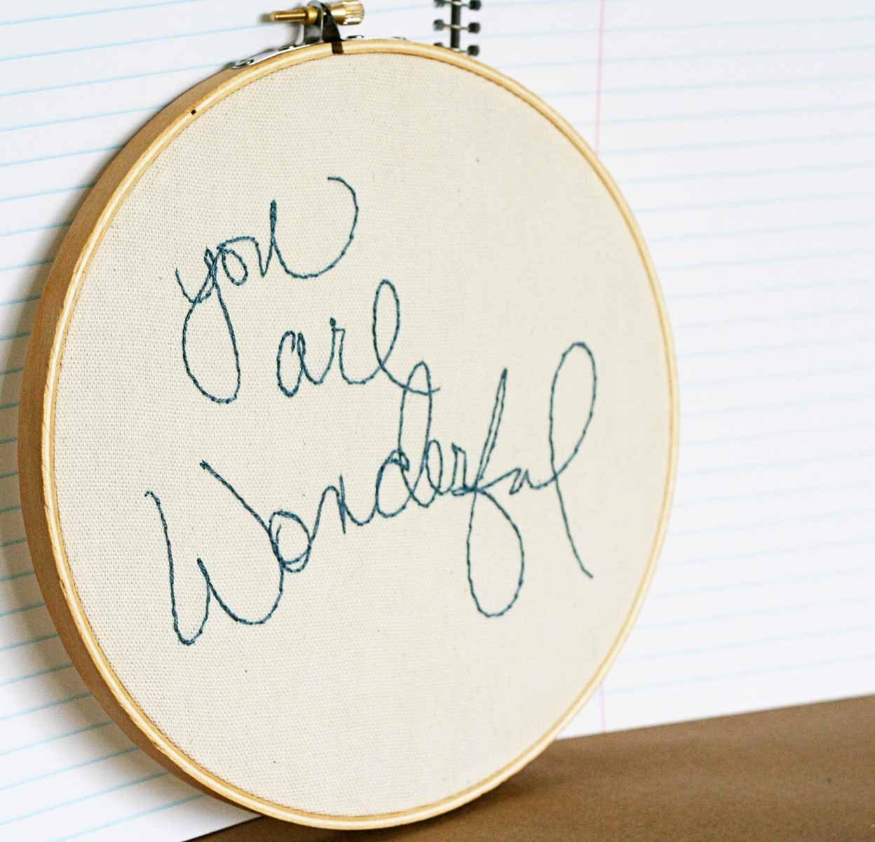 You are wonderful.