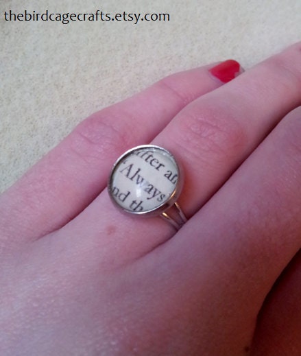 Harry Potter Handmade Ring - '"Always", said Snape'