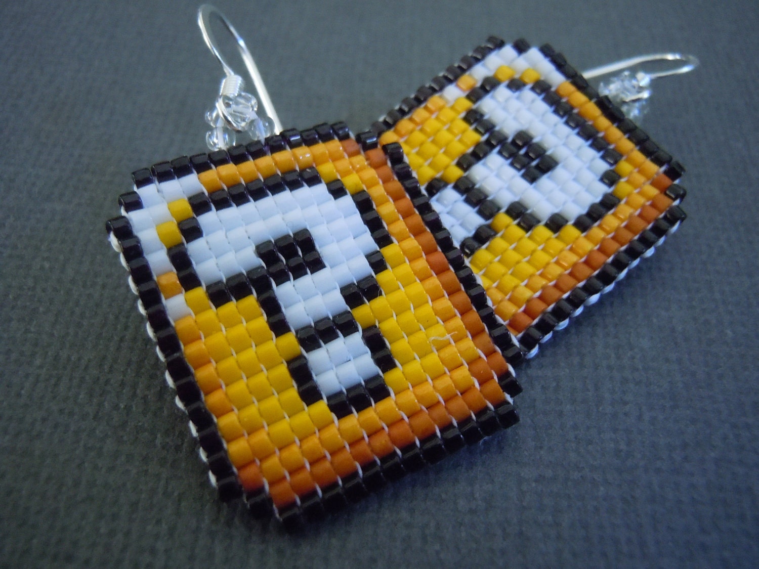 Question Mark Block Pixel Earrings