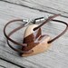 Wood Heart Bracelet - Maple & Walnut - Reclaimed Wood