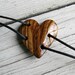 Wooden Heart Bracelet - African Zebrawood - Womens Jewelry