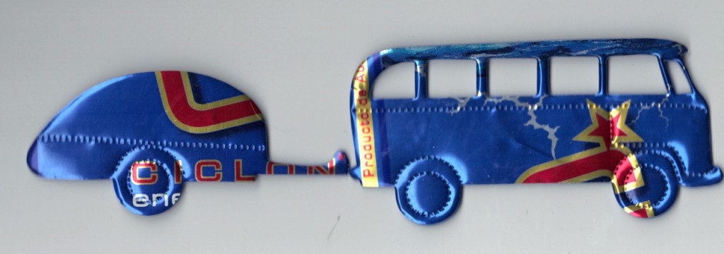 VOLKSWAGEN ORNAMENTS  from recycled can