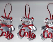 10 BIG BEARS ORNAMENTS from recycled can