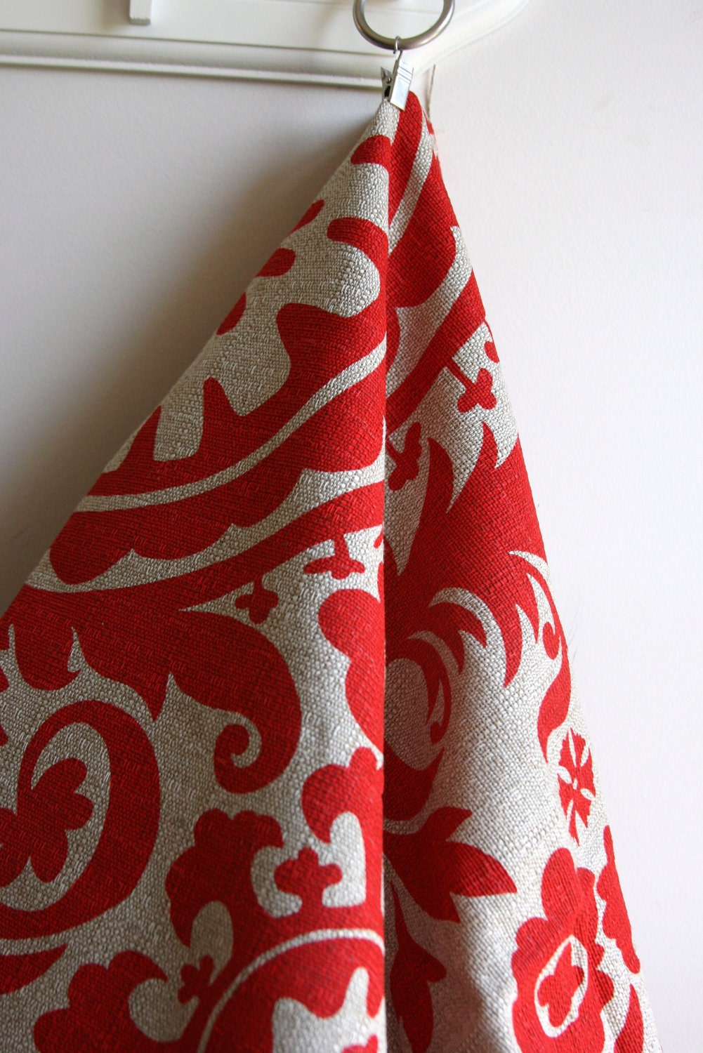 Suzani in Red Denton - Home Decor Weight Fabric from Premier Prints - ONE YARD