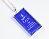 Doctor Who Pendant Necklace Keep Calm Exterminate  Silver Glass Dr Who Jewelry, Doctor Who Pendant, Dr Who Jewellery Gift