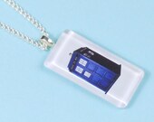 Tardis Jewelry Necklace, Doctor Who Pendant Necklace, Dr Who Jewelry, Tardis Jewelry, Geekery, Handmade TARDIS Jewelry Science Fiction