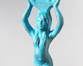 Cast Iron Mermaid Caribbean Blue Distressed by SEASTYLE