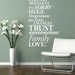 IN THIS HOUSE We Do: Wall Decal Vinyl Sticker (27x50"), Half Registered Shipping.