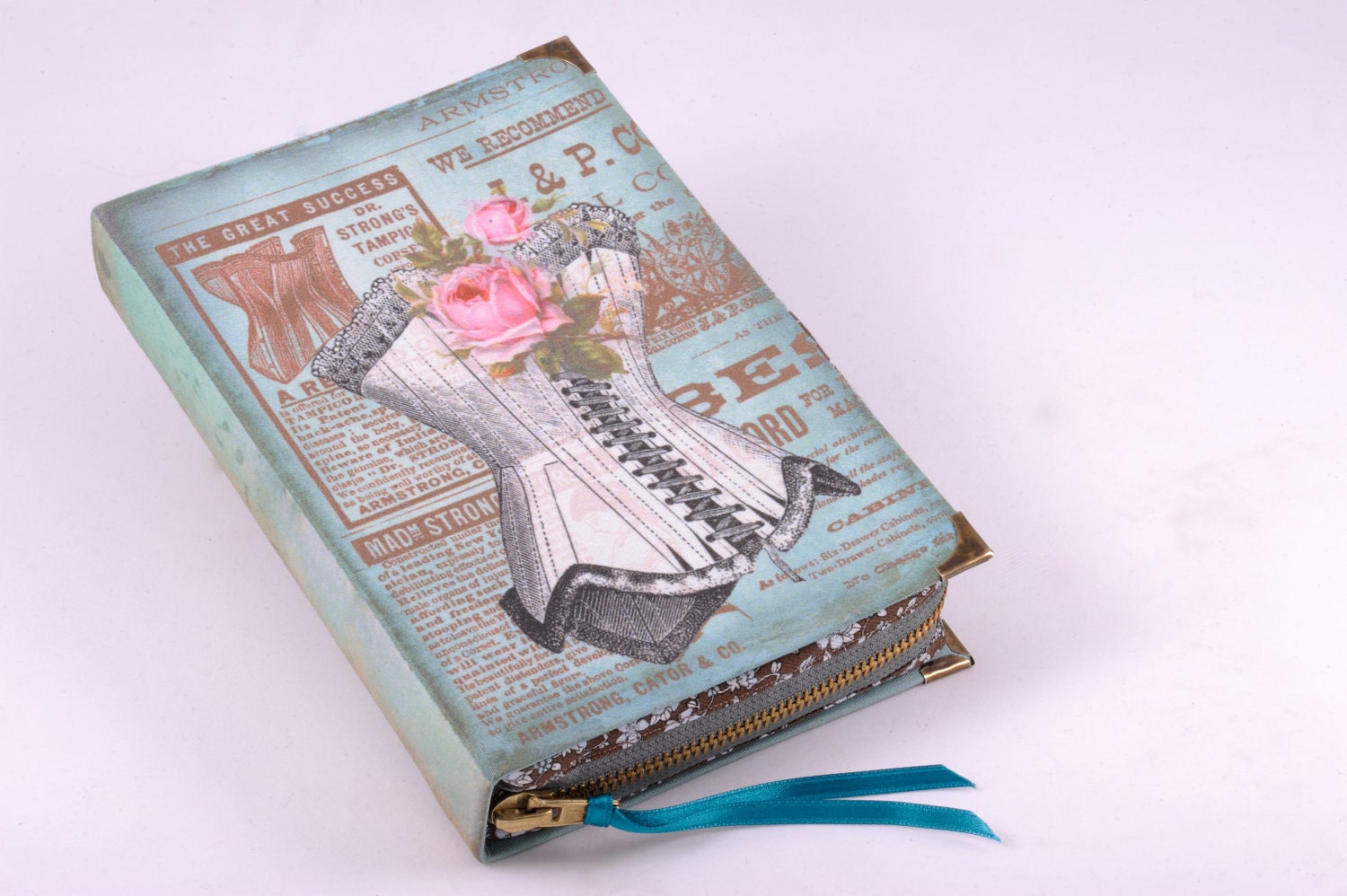 Book Clutch Vintage Corset cover