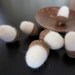 Needle Felted Acorns - White