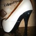 Swarovski Crystal - Black & Ivory Lace Platforms - Size 8 - FREE SHIPPING