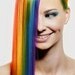 Blonde Rainbow - 18" 100% Human Hair Extensions Keratin Stick i-Tip (12) - FREE SHIPPING