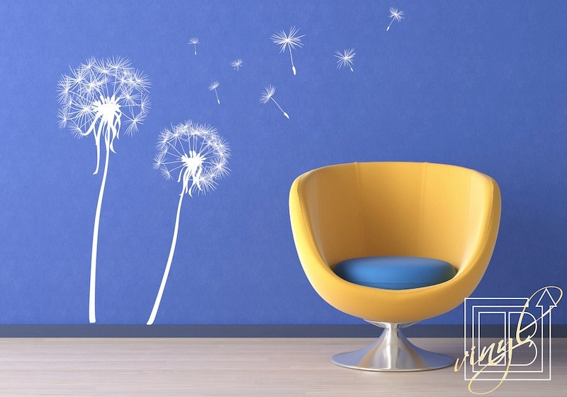 Dandelion Silhouette Vinyl Wall Decal - Wall Sticker - Wall Vinyl