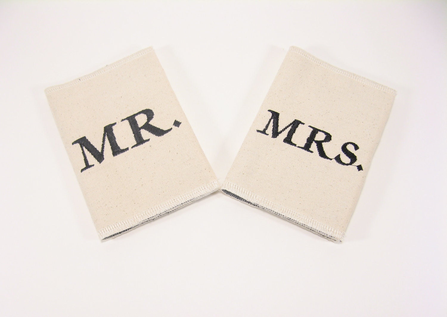 Passport Cover. Canvas. MR. and MRS. Wedding Gift. Honeymoon