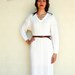 Vintage cable knit dress - Ivory White . . . . . . . . . . . . . . . . . . . . . . . "Like" our fb page for 10% discount