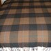 Vintage Plaid 100% Lambs wool made in Italy stadium Blanket with fringe