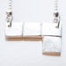 Silver tetris L block necklace