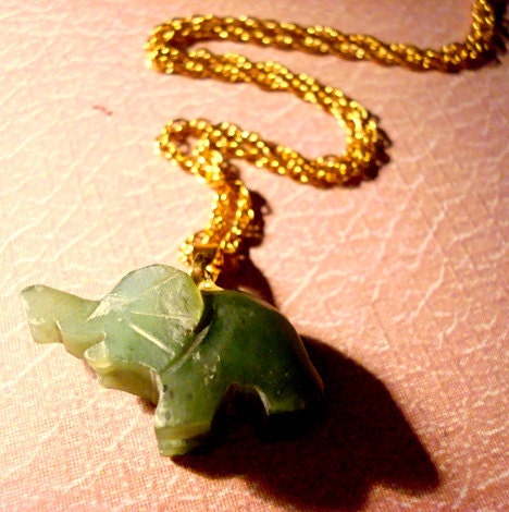 Jade Elephant Pendant