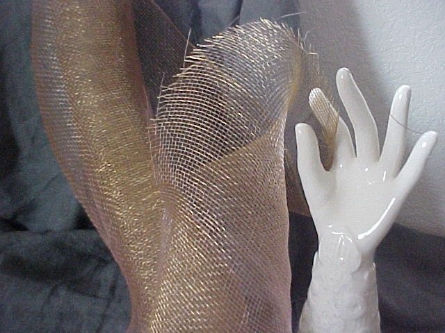 Millinery Horsehair Crinoline 20 inches wide in Gold Color one yard