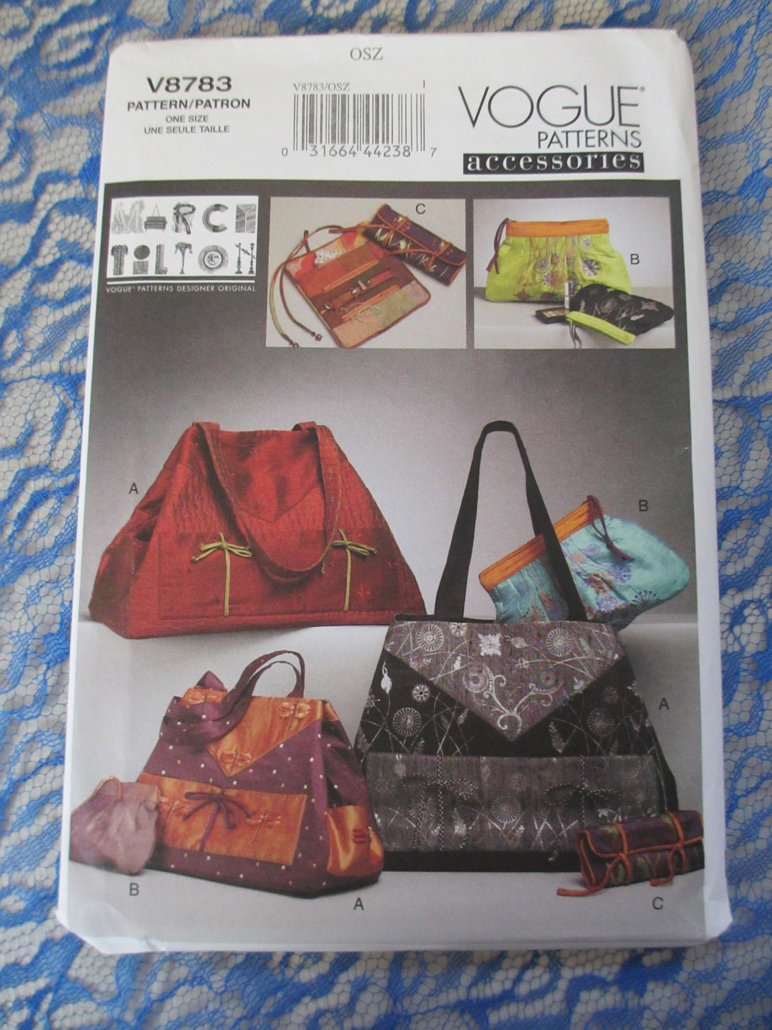 Marcy Tilton Tote and Jewelry Case Pattern Vogue 8783