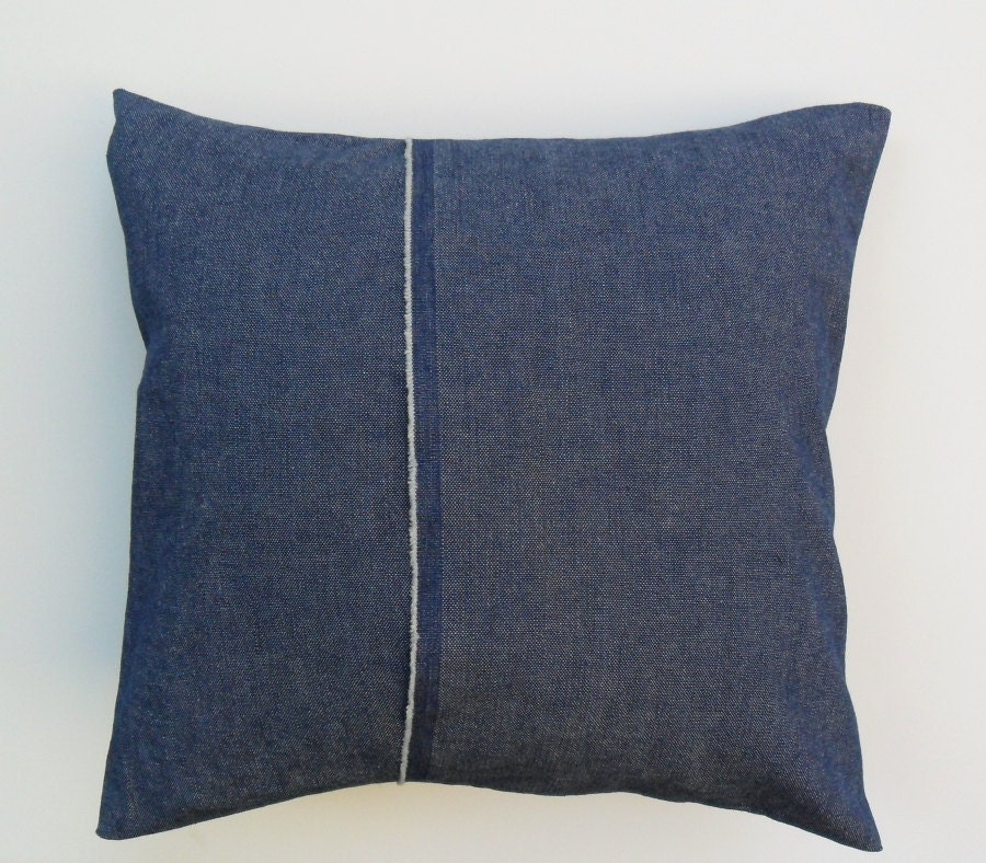 Denim Throw Pillow Cover Set 14 inches Set of 2 by LetsCoverIt