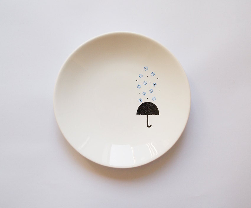 Blue rain candy dish