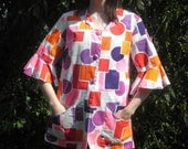 SALE 60s Geometric Tunic Jacket Size M-L