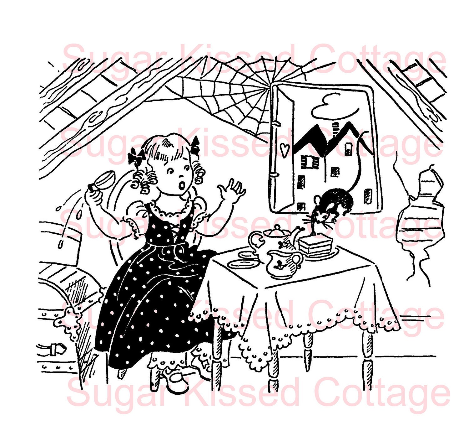 Digital Stamp - Tea Party