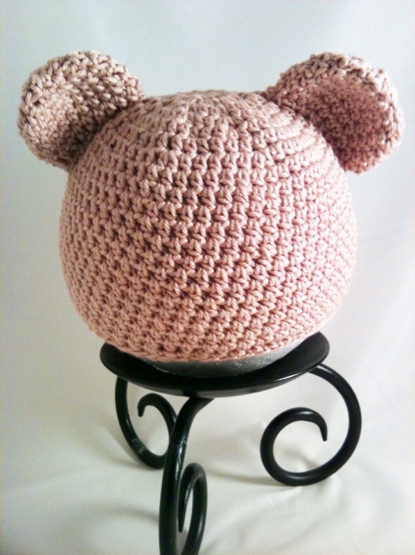 Teddy - 0006 - PDF PATTERN for Crochet Baby Bear Hat  - In 3 Sizes 0-3 months, 3-6 months and 6-12 months