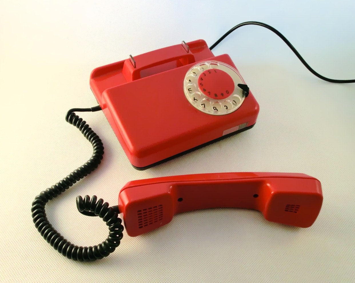 RESERVED FOR RAY - Vintage red rotary telephone