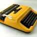 Vintage yellow manual typewriter - Privileg 350T from Europe