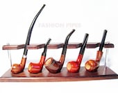 New Wood/Wooden Pipes Stand-Showcase, Rack Holder for 5 Tobacco Smoking Pipes . Handmade.....LIMITED Edition.....